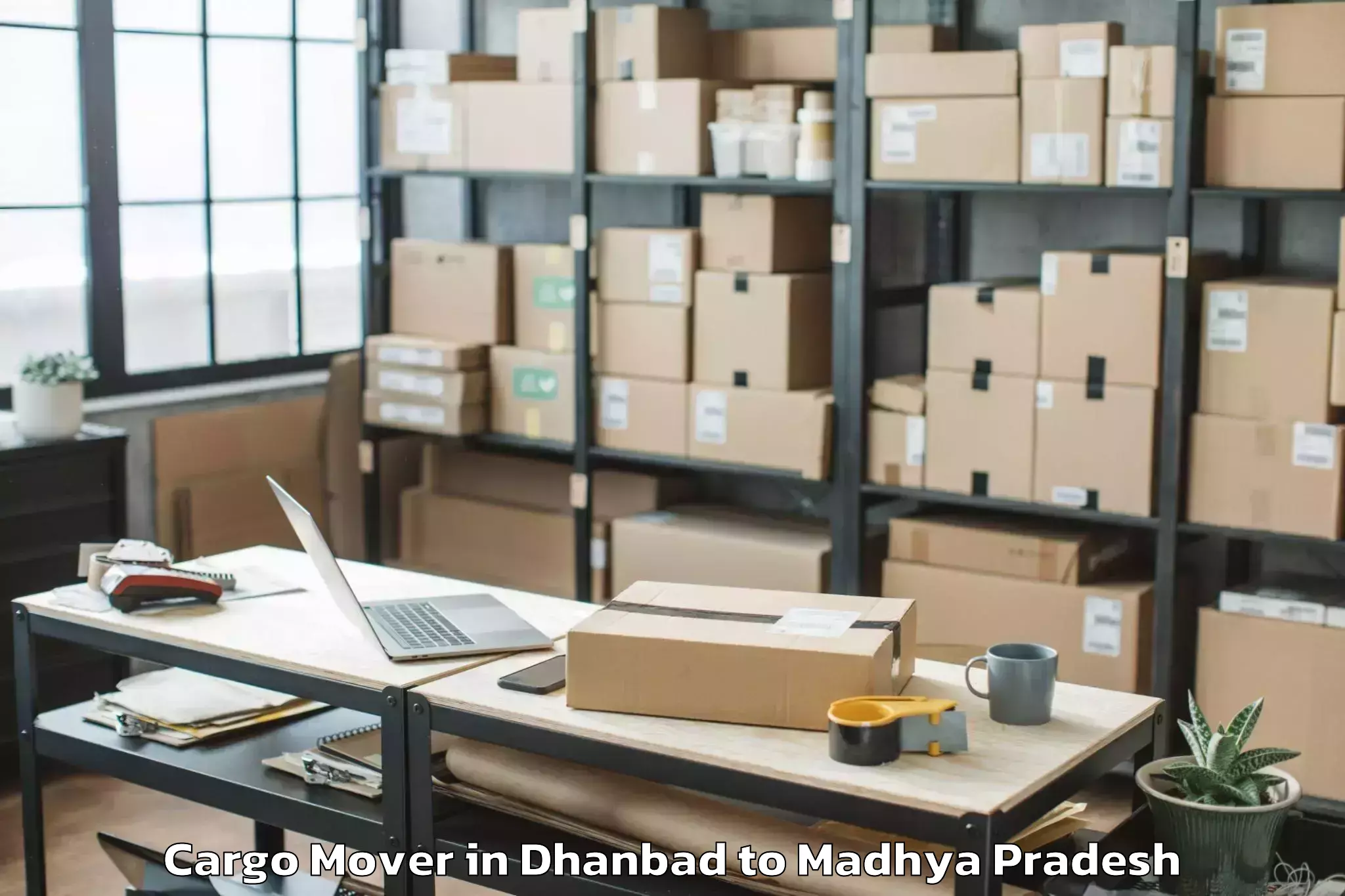 Book Dhanbad to Mandla Cargo Mover